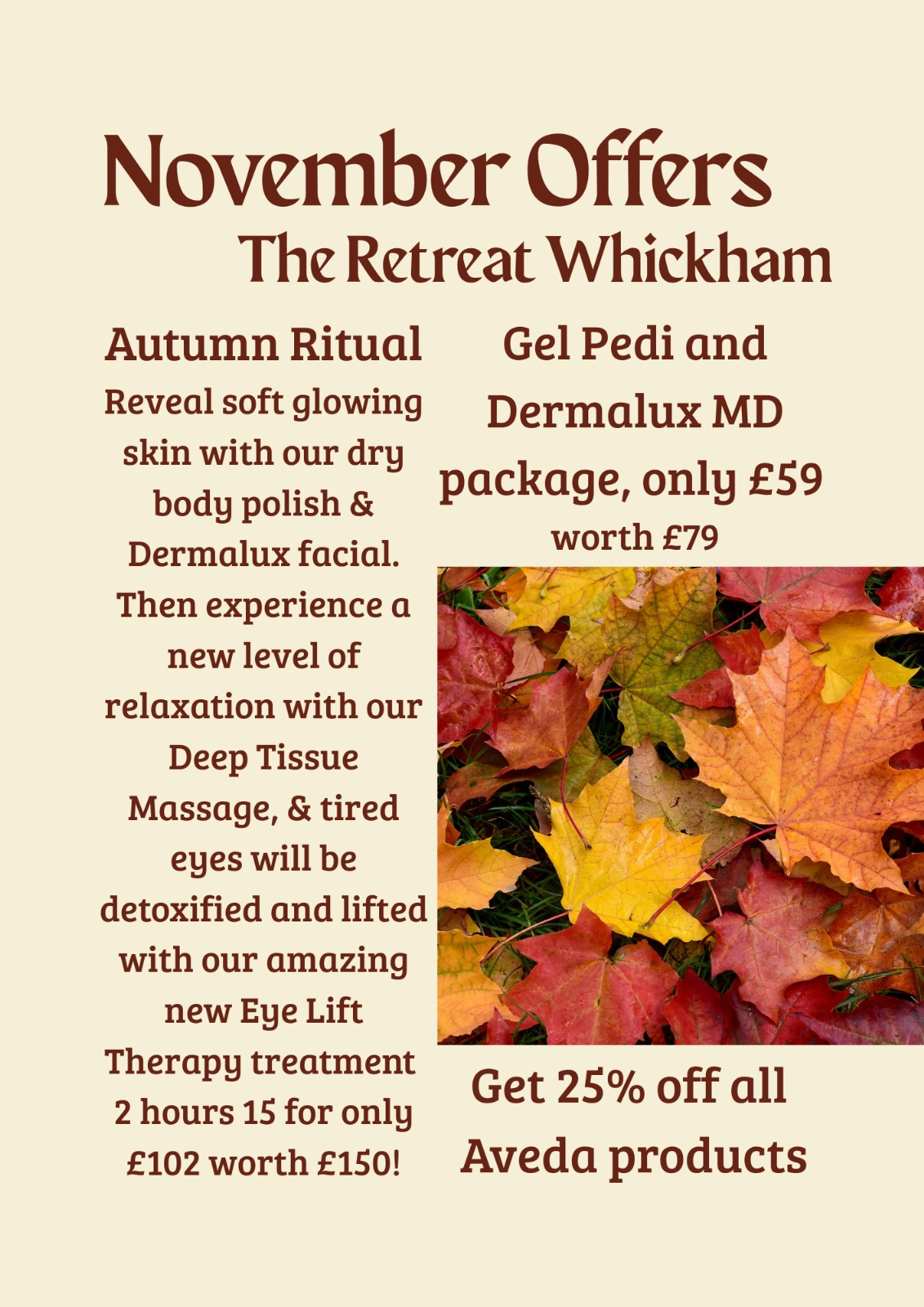 November promotions poster